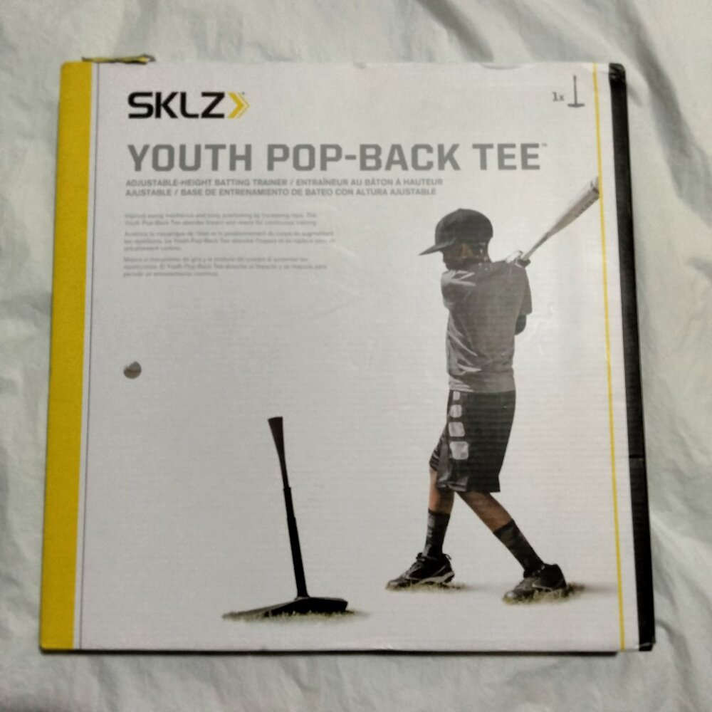 SKLZ Pop-Back Adjustable Youth Baseball and Softball Batting Tee
